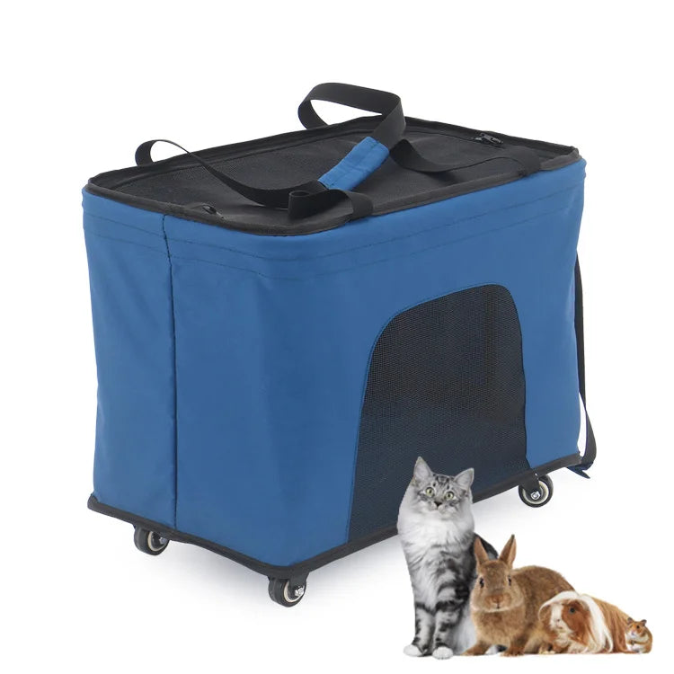 4 Wheels Pet Travel Carrier Foldable Pet Strollers for Large Dogs and Cats