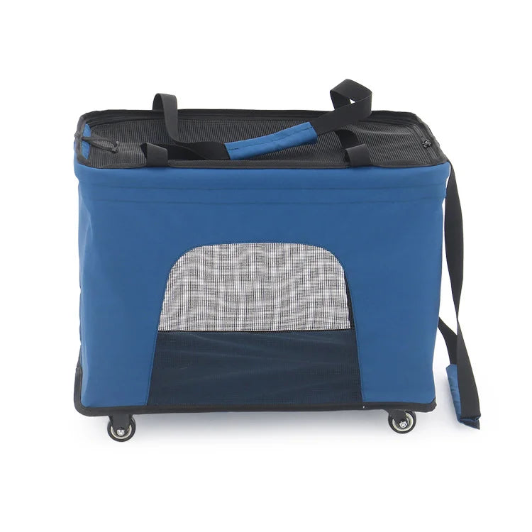 4 Wheels Pet Travel Carrier Foldable Pet Strollers for Large Dogs and Cats